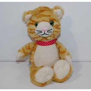 Kinder Easter Surprise 9" Plush Orange Tabby Cat Red Collar Stuffed Kitten